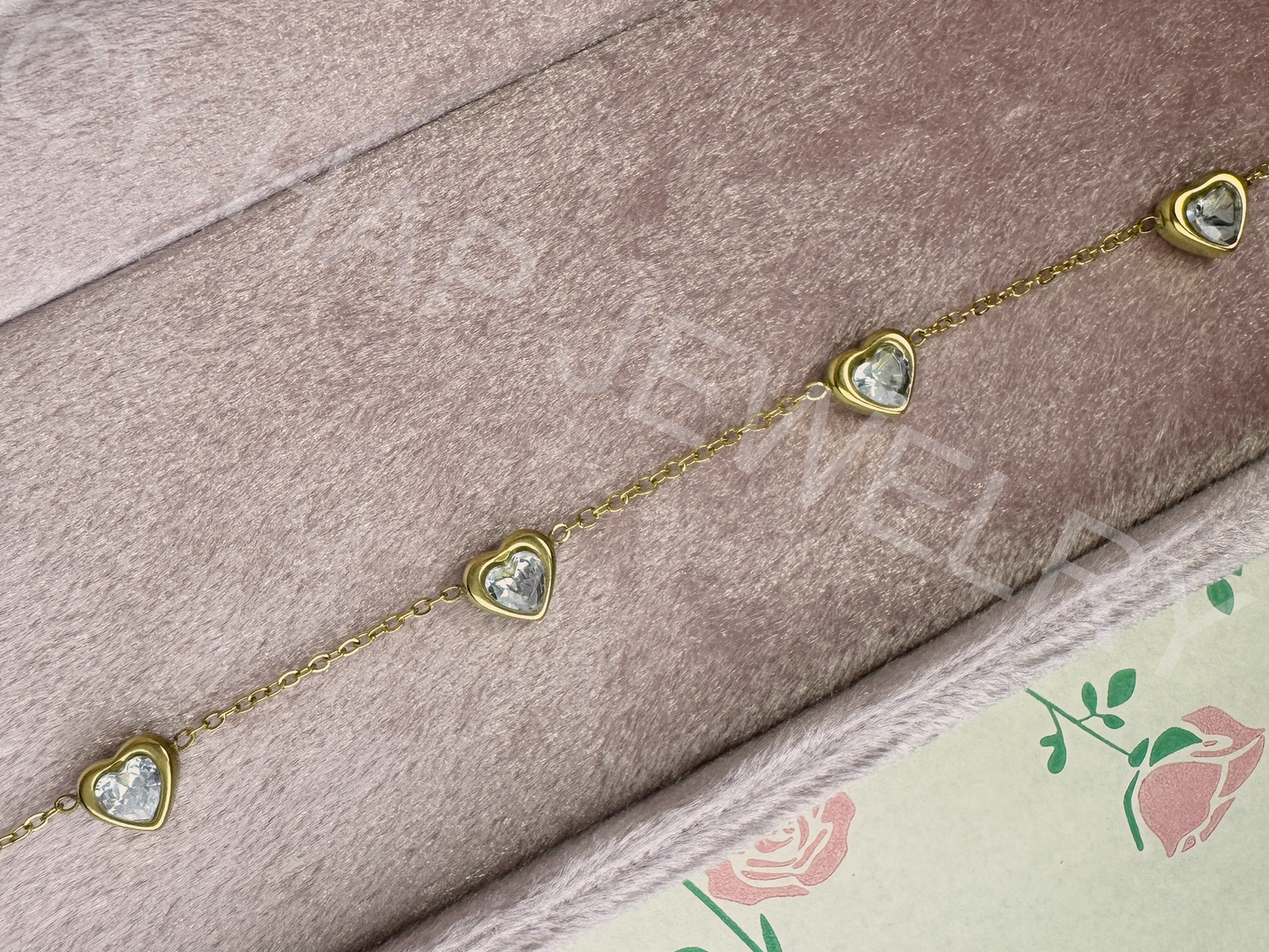 Heart White Diamond Bracelet_JEWELRY