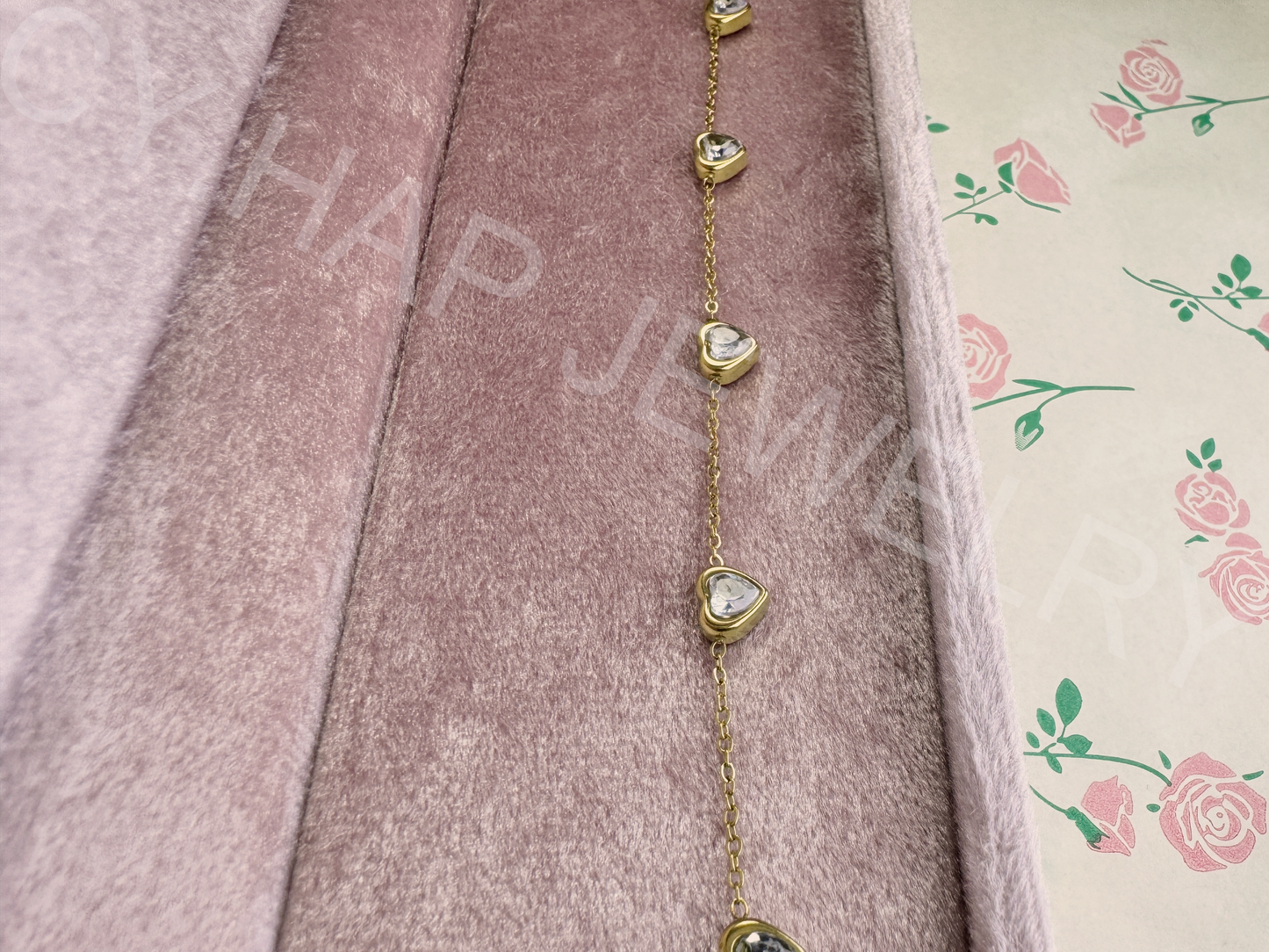 Heart White Diamond Bracelet_JEWELRY