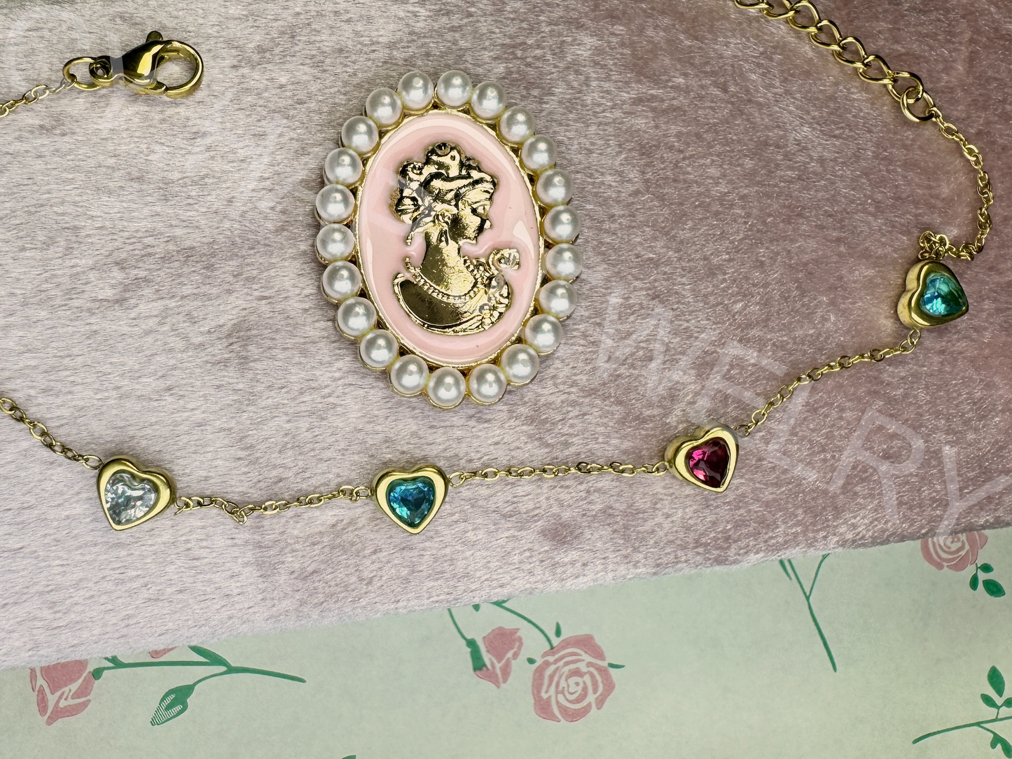 Heart Colorful Diamond Light Luxury Bracelet_JEWELRY