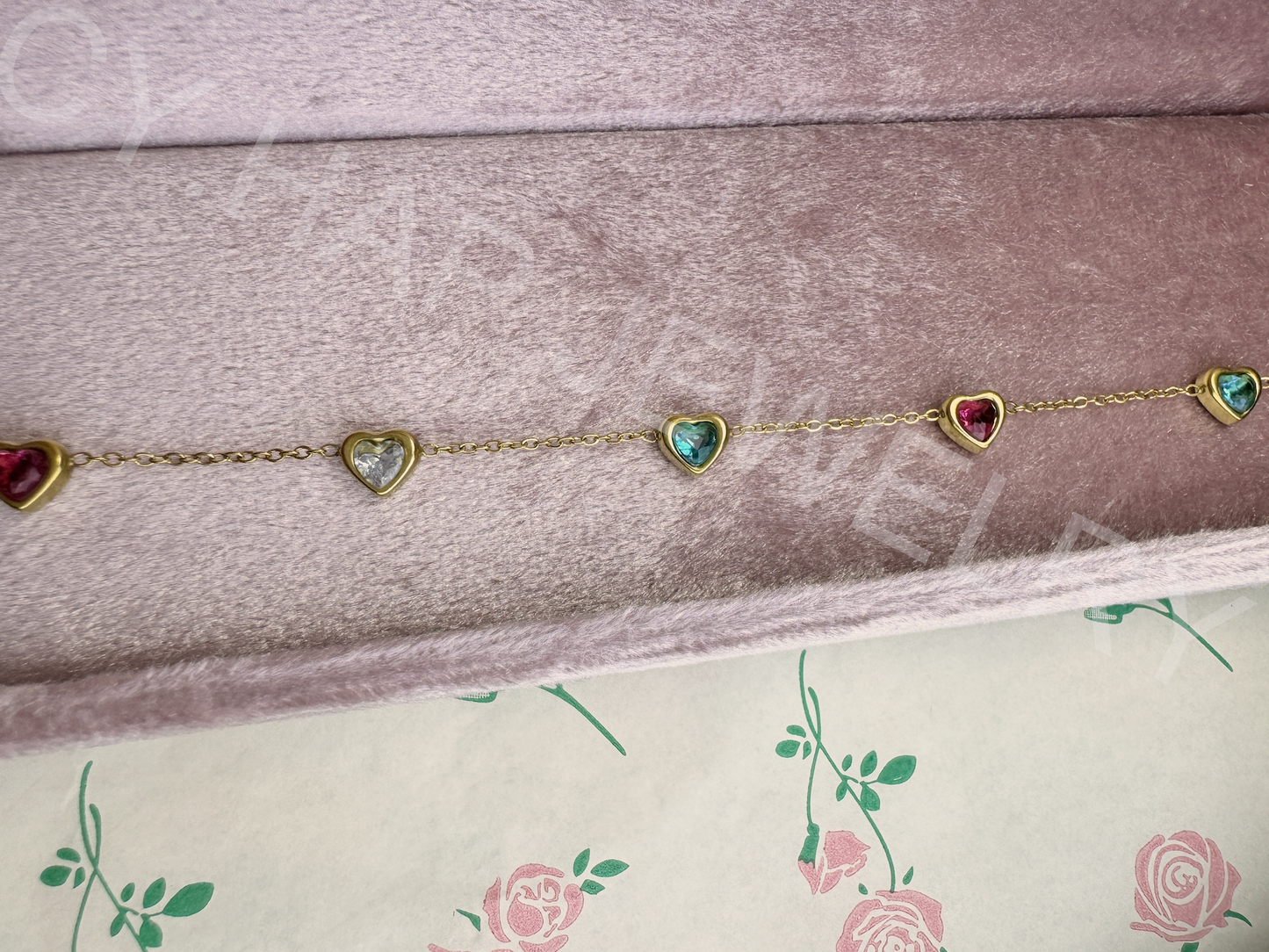 Heart Colorful Diamond Light Luxury Bracelet_JEWELRY
